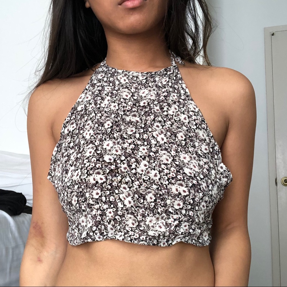 Brandy Melville Floral Halter Top
